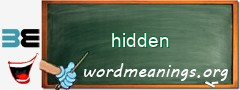 WordMeaning blackboard for hidden